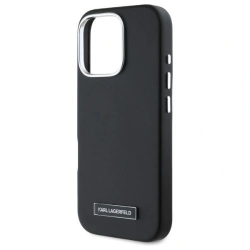 Buy Karl Lagerfeld KLHMP16LPGMSRPK Apple iPhone 16 Pro hardcase FW Metal Plate MagSafe black - KLD21757 - {ean13} - Home Screen Store Europe