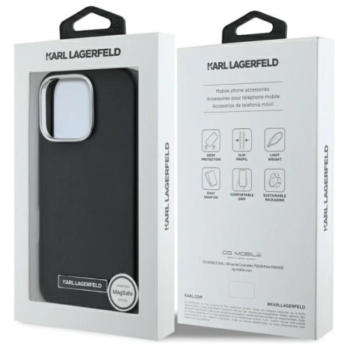 Buy Karl Lagerfeld KLHMP16LPGMSRPK Apple iPhone 16 Pro hardcase FW Metal Plate MagSafe black - KLD21757 - {ean13} - Home Screen Store Europe