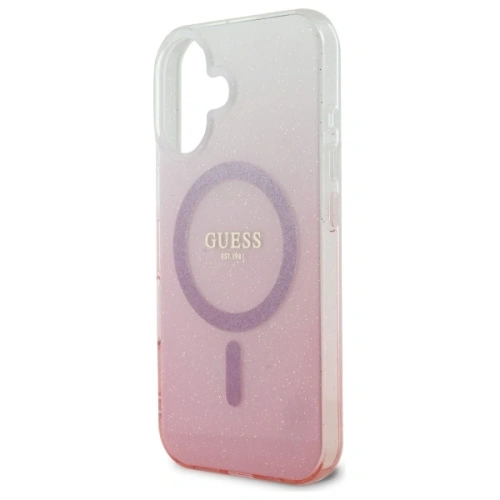 Kup Etui Guess GUHMP16SHGRCELP Apple iPhone 16 hardcase IML Glitter Gradient MagSafe różowy/pink - GUE3655 - {ean13} - Sklep Home Screen