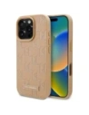 Karl Lagerfeld KLHMP16LPKHPORPE Apple iPhone 16 Pro hardcase Leather Monogram Metal Logo MagSafe beige