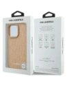 Buy Karl Lagerfeld KLHMP16LPKHPORPE Apple iPhone 16 Pro hardcase Leather Monogram Metal Logo MagSafe beige - KLD21758 - {ean13} - Home Screen Store Europe