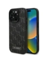 Karl Lagerfeld KLHMP16LPKHPORPK Apple iPhone 16 Pro hardcase Leather Monogram Metal Logo MagSafe black