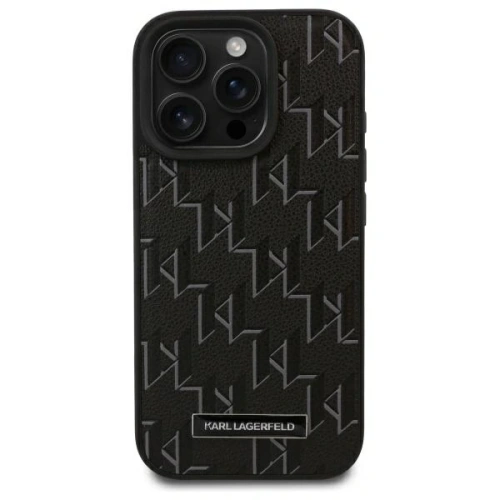 Kup Karl Lagerfeld KLHMP16LPKHPORPK Apple iPhone 16 Pro husă din piele Monogram cu logo metalic MagSafe neagră - KLD21759 - {ean13} - Sklep Home Screen