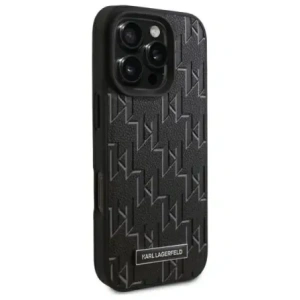 Kup Etui Karl Lagerfeld KLHMP16LPKHPORPK Apple iPhone 16 Pro hardcase kožené Monogram Metal Logo MagSafe černé/black - KLD21759 - {ean13} - Sklep Home Screen