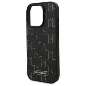 Kup Etui Karl Lagerfeld KLHMP16LPKHPORPK Apple iPhone 16 Pro hardcase kožené Monogram Metal Logo MagSafe černé/black - KLD21759 - {ean13} - Sklep Home Screen