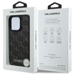 Kup Etui Karl Lagerfeld KLHMP16LPKHPORPK Apple iPhone 16 Pro hardcase kožené Monogram Metal Logo MagSafe černé/black - KLD21759 - {ean13} - Sklep Home Screen