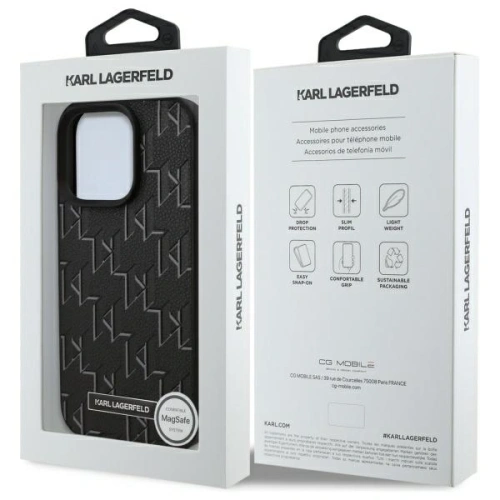 Kup Karl Lagerfeld KLHMP16LPKHPORPK Apple iPhone 16 Pro husă din piele Monogram cu logo metalic MagSafe neagră - KLD21759 - {ean13} - Sklep Home Screen