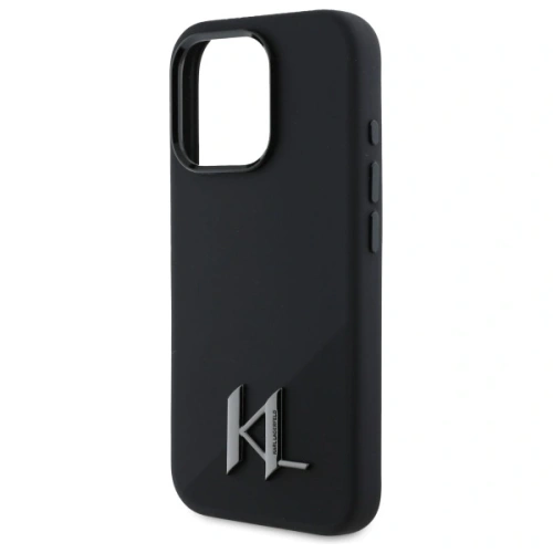 Buy Karl Lagerfeld KLHMP16LSCMKMPCK Apple iPhone 16 Pro hardcase Silicone Shadow Metal Initial MagSafe black - KLD21760 - {ean13} - Home Screen Store Europe