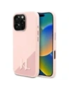 Karl Lagerfeld KLHMP16LSCMKMPCP Apple iPhone 16 Pro hardcase Silicone Shadow Metal Initial MagSafe pink
