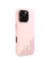 Buy Karl Lagerfeld KLHMP16LSCMKMPCP Apple iPhone 16 Pro hardcase Silicone Shadow Metal Initial MagSafe pink - KLD21761 - {ean13} - Home Screen Store Europe