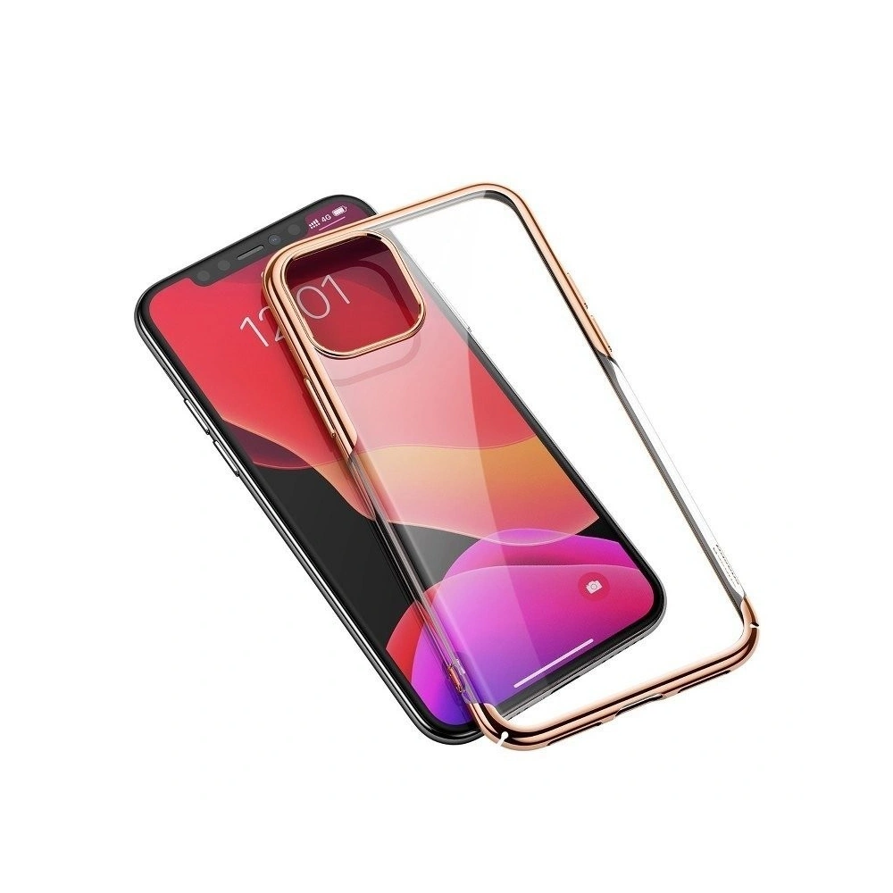 Przezroczyste etui ochronne Baseus Glitter Case do iPhone 11 6,1 (złote)