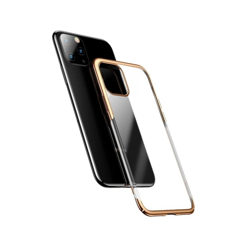 Przezroczyste etui ochronne Baseus Glitter Case do iPhone 11 6,1 (złote)