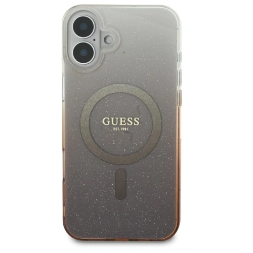Buy Guess GUHMP16SHGRCELW Apple iPhone 16 hardcase IML Glitter Gradient MagSafe brown - GUE3656 - {ean13} - Home Screen Store Europe