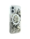 Kup Etui Guess GUHMP16SLFMWTE Apple iPhone 16 hardcase Liquid Glitter Flower MagSafe béžový/beige - GUE3657 - {ean13} - Sklep Home Screen