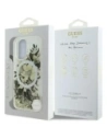 Buy Guess GUHMP16SLFMWTE Apple iPhone 16 hardcase Liquid Glitter Flower MagSafe beige - GUE3657 - {ean13} - Home Screen Store Europe