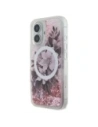 Buy Guess GUHMP16SLFMWTP Apple iPhone 16 hardcase Liquid Glitter Flower MagSafe pink - GUE3658 - {ean13} - Home Screen Store Europe