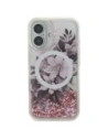 Kup Guess GUHMP16SLFMWTP Apple iPhone 16 carcasă rigidă Liquid Glitter Flower MagSafe roz - GUE3658 - {ean13} - Sklep Home Screen