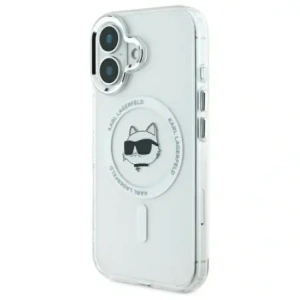 Kup Karl Lagerfeld KLHMP16MHLSCHH Apple iPhone 16 Plus hardcase IML Metal Choupette Head MagSafe alb - KLD21762 - {ean13} - Sklep Home Screen