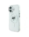 Buy Karl Lagerfeld KLHMP16MHLSCHH Apple iPhone 16 Plus hardcase IML Metal Choupette Head MagSafe white - KLD21762 - {ean13} - Home Screen Store Europe