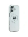 Buy Karl Lagerfeld KLHMP16MHLSCHH Apple iPhone 16 Plus hardcase IML Metal Choupette Head MagSafe white - KLD21762 - {ean13} - Home Screen Store Europe