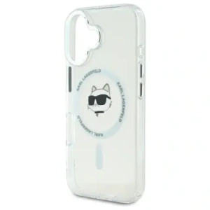 Kup Karl Lagerfeld KLHMP16MHLSCHH Apple iPhone 16 Plus Hartschale IML Metall Choupette Kopf MagSafe weiß - KLD21762 - {ean13} - Sklep Home Screen