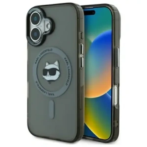 Buy Karl Lagerfeld KLHMP16MHLSCHK Apple iPhone 16 Plus hardcase IML Metal Choupette Head MagSafe black - KLD21763 - {ean13} - Home Screen Store Europe