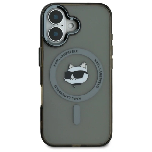 Buy Karl Lagerfeld KLHMP16MHLSCHK Apple iPhone 16 Plus hardcase IML Metal Choupette Head MagSafe black - KLD21763 - {ean13} - Home Screen Store Europe