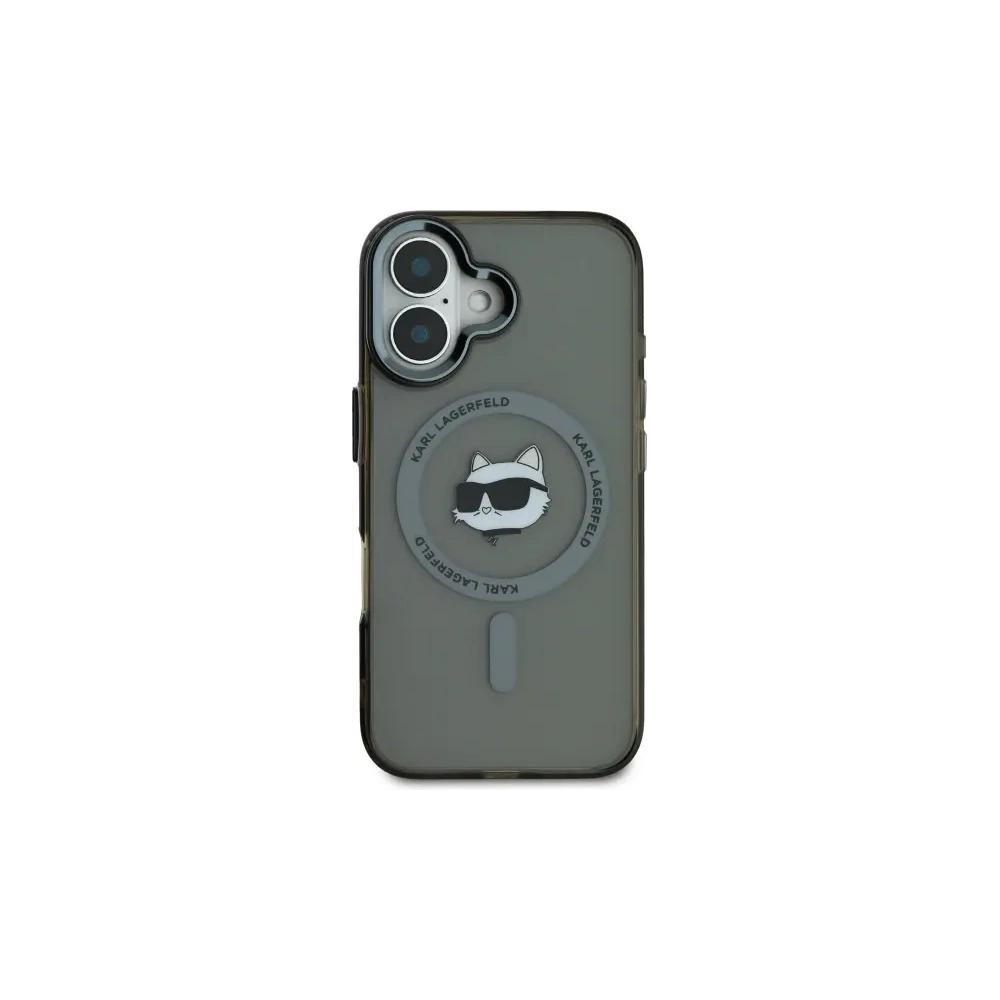 Etui Karl Lagerfeld KLHMP16MHLSCHK Apple iPhone 16 Plus hardcase IML Metal Choupette Head MagSafe czarny/black