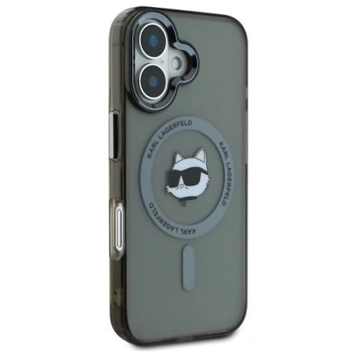 Buy Karl Lagerfeld KLHMP16MHLSCHK Apple iPhone 16 Plus hardcase IML Metal Choupette Head MagSafe black - KLD21763 - {ean13} - Home Screen Store Europe
