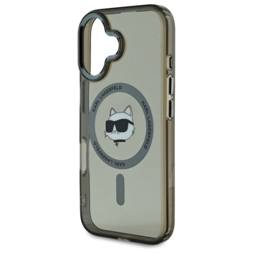 Buy Karl Lagerfeld KLHMP16MHLSCHK Apple iPhone 16 Plus hardcase IML Metal Choupette Head MagSafe black - KLD21763 - {ean13} - Home Screen Store Europe