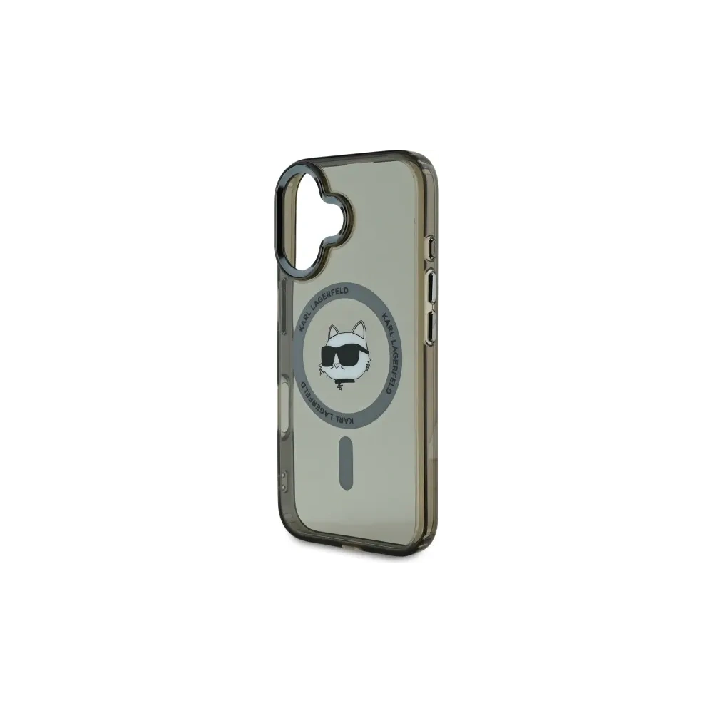 Etui Karl Lagerfeld KLHMP16MHLSCHK Apple iPhone 16 Plus hardcase IML Metal Choupette Head MagSafe czarny/black