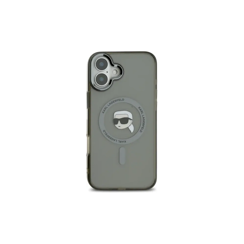 Etui Karl Lagerfeld KLHMP16MHLSKIK Apple iPhone 16 Plus hardcase IML Metal Karl Head MagSafe czarny/black