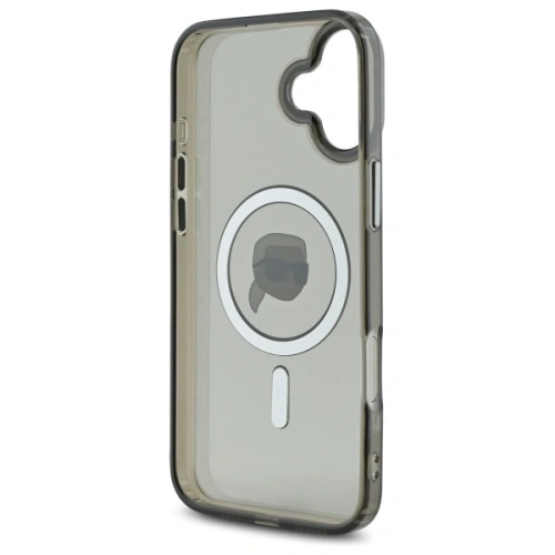 Buy Karl Lagerfeld KLHMP16MHLSKIK Apple iPhone 16 Plus hardcase IML Metal Karl Head MagSafe black - KLD21764 - {ean13} - Home Screen Store Europe