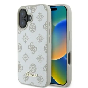 Buy Guess GUHMP16SPGPYSH Apple iPhone 16 hardcase Peony Script Logo MagSafe white - GUE3662 - {ean13} - Home Screen Store Europe