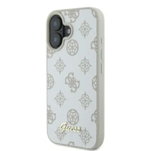 Kup Guess GUHMP16SPGPYSH Apple iPhone 16 keménytok Peony Script Logo MagSafe fehér - GUE3662 - {ean13} - Sklep Home Screen
