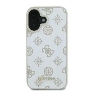 Kup Guess GUHMP16SPGPYSH Apple iPhone 16 keménytok Peony Script Logo MagSafe fehér - GUE3662 - {ean13} - Sklep Home Screen