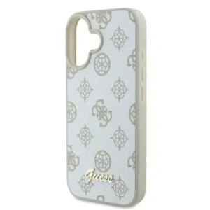 Kup Guess GUHMP16SPGPYSH Apple iPhone 16 keménytok Peony Script Logo MagSafe fehér - GUE3662 - {ean13} - Sklep Home Screen