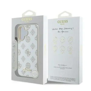 Kup Guess GUHMP16SPGPYSH Apple iPhone 16 keménytok Peony Script Logo MagSafe fehér - GUE3662 - {ean13} - Sklep Home Screen