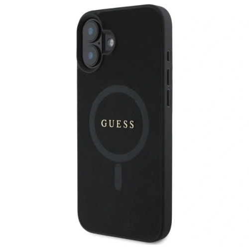 Kup Etui Guess GUHMP16SPSAHMCK Apple iPhone 16 hardcase Saffiano Classic Logo MagSafe czarny/black - GUE3663 - {ean13} - Sklep Home Screen