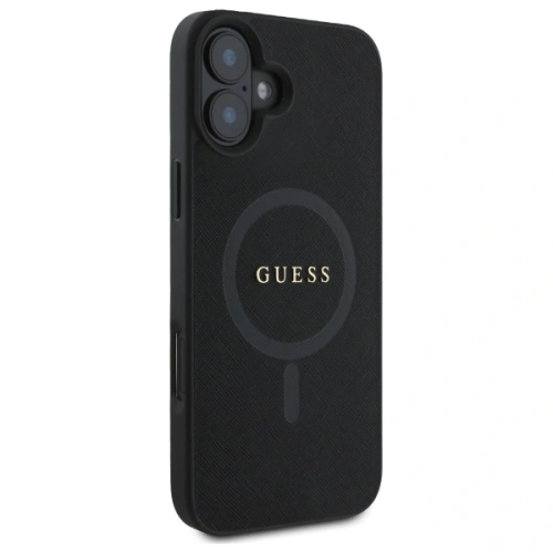 Kup Guess GUHMP16SPSAHMCK Apple iPhone 16 carcasă dură Saffiano Classic Logo MagSafe neagră - GUE3663 - {ean13} - Sklep Home Screen