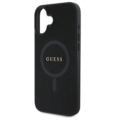 Kup Etui Guess GUHMP16SPSAHMCK Apple iPhone 16 hardcase Saffiano Classic Logo MagSafe czarny/black - GUE3663 - {ean13} - Sklep Home Screen