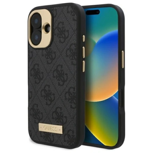 Kup Etui Guess GUHMP16SU4GPRK Apple iPhone 16 hardcase 4G Logo Plate MagSafe černé/black - GUE3665 - {ean13} - Sklep Home Screen