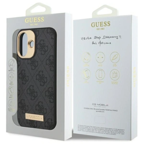 Kup Guess GUHMP16SU4GPRK Apple iPhone 16 Hardcase 4G Logo-Platte MagSafe schwarz - GUE3665 - {ean13} - Sklep Home Screen