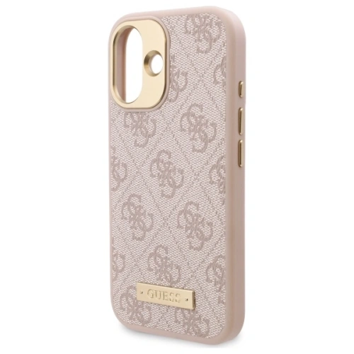 Kup Etui Guess GUHMP16SU4GPRP Apple iPhone 16 hardcase 4G Logo Plate MagSafe różowy/pink - GUE3666 - {ean13} - Sklep Home Screen