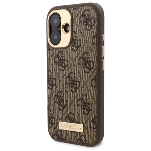 Kup Guess GUHMP16SU4GPRW Apple iPhone 16 Hardcase 4G Logo Platte MagSafe braun - GUE3667 - {ean13} - Sklep Home Screen