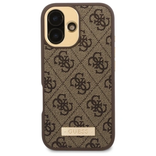 Kup Guess GUHMP16SU4GPRW Apple iPhone 16 Hardcase 4G Logo Platte MagSafe braun - GUE3667 - {ean13} - Sklep Home Screen