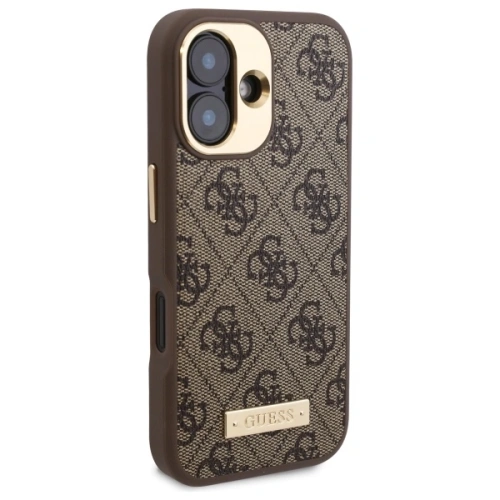 Kup Guess GUHMP16SU4GPRW Apple iPhone 16 Hardcase 4G Logo Platte MagSafe braun - GUE3667 - {ean13} - Sklep Home Screen