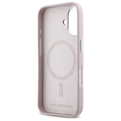 Kup Karl Lagerfeld KLHMP16SPGMSRPP Apple iPhone 16 Hardcase FW Metallplatte MagSafe pink - KLD21769 - {ean13} - Sklep Home Screen