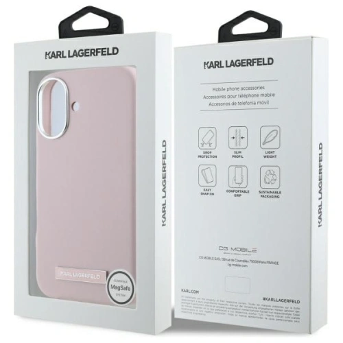 Kup Karl Lagerfeld KLHMP16SPGMSRPP Apple iPhone 16 Hardcase FW Metallplatte MagSafe pink - KLD21769 - {ean13} - Sklep Home Screen