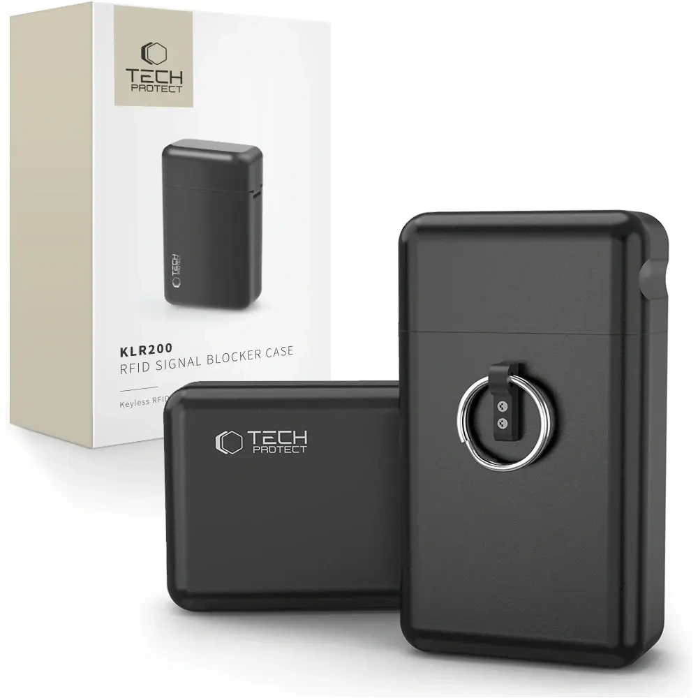 Klatka Faradaya Tech-Protect KLR200 Metal Keyless RFID Signal Blocker Case Black